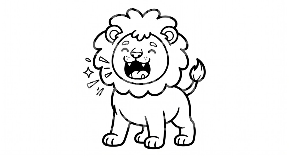 Lion rugit